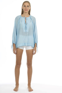 Goa Long Yoke Blouse Blue